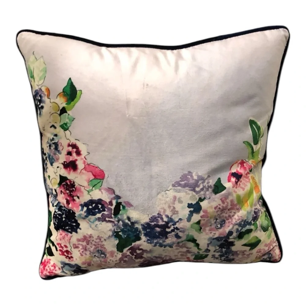 Anthropologie Sarah Hankinson “Pansies” Pillow